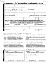 Formulario DHS-3159-SPA Reconocimiento De Paternidad Voluntario De Minnesota - Minnesota (Spanish), Page 3