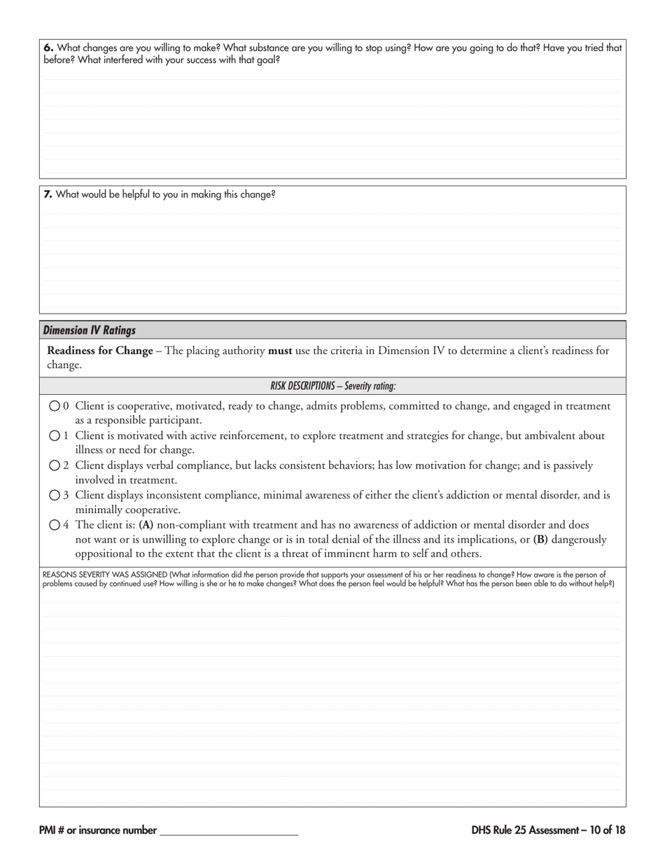 Form DHS-5204-ENG Rule 25 Assessment - Minnesota, Page 10
