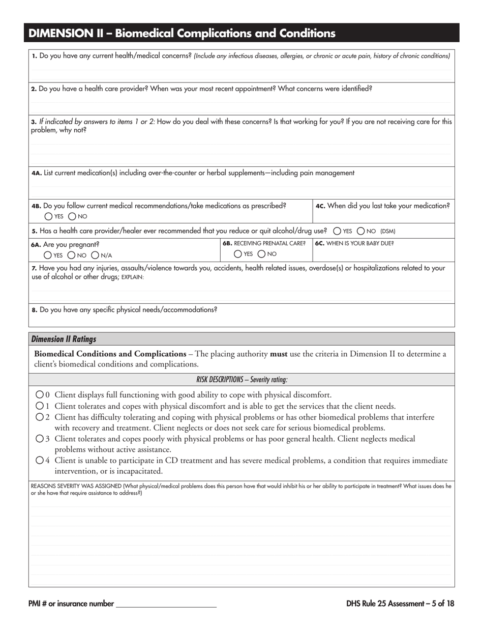 Form DHS-5204-ENG Rule 25 Assessment - Minnesota, Page 5