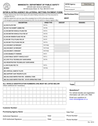 Document preview: Inter & Intra Agency BI-Lateral Netting Payment Form - Minnesota