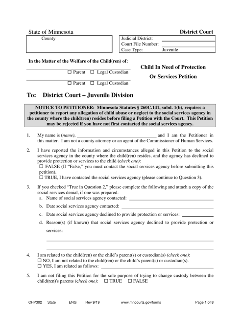 Form CHP302  Printable Pdf