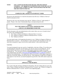 Instructions for Form CSX1202 Notice of Motion and Motion for Reinstatement of Driver&#039;s License - Minnesota, Page 3