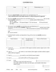 Form IFP502F Guardian Ad Litem Fee Waiver Application (Family) - Minnesota, Page 2
