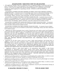 License Exam Application for Pest and Weed Control Categories, Landscape Horticulturist and Tree Surgery - Mississippi, Page 2