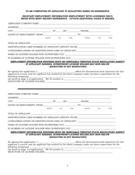 License Exam Application for Pest and Weed Control Categories, Landscape Horticulturist and Tree Surgery - Mississippi, Page 4