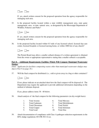 Form C-2 Application for an Individual Permit to Operate a Composting Facility Which Will Compost Household Garbage and/or Wastewater Sludge or Other Solid Wastes, as Approved by the Department - Mississippi, Page 9