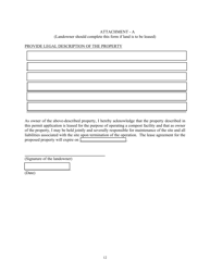 Form LA-1 Application for a Permit to Operate a Land Application Facility Which Will Land Apply Municipal Wastewater Sludges Only - Mississippi, Page 12