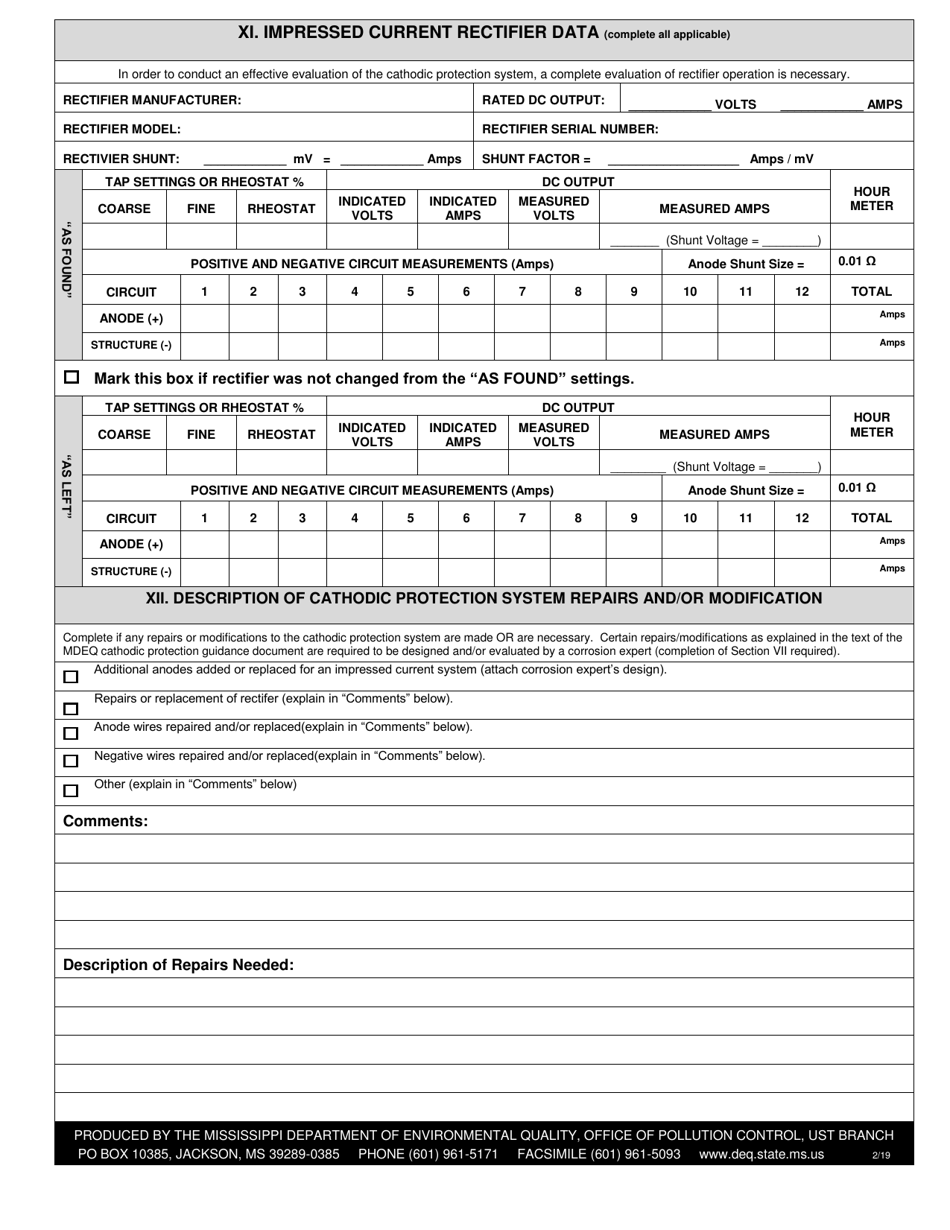 Impressed Current Cathodic Protection System Evaluation - Mississippi, Page 3