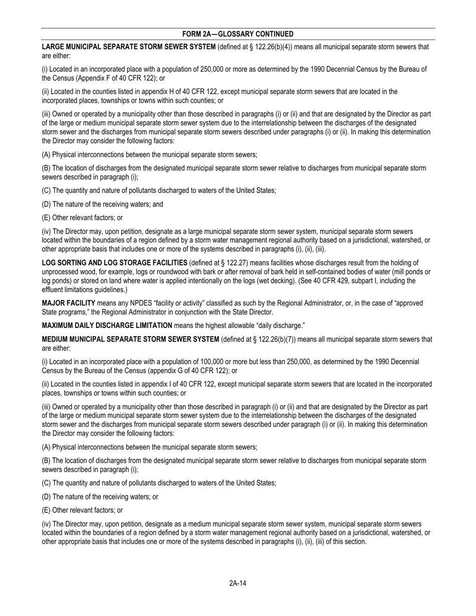 NPDES Form 2A (EPA Form 3510-2A) Application for Npdes Permit to Discharge Wastewater - New and Existing Publicly Owned Treatment Works, Page 16