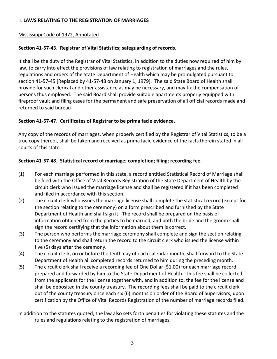 Form 595 Statistical Record of Marriage - Mississippi, Page 4