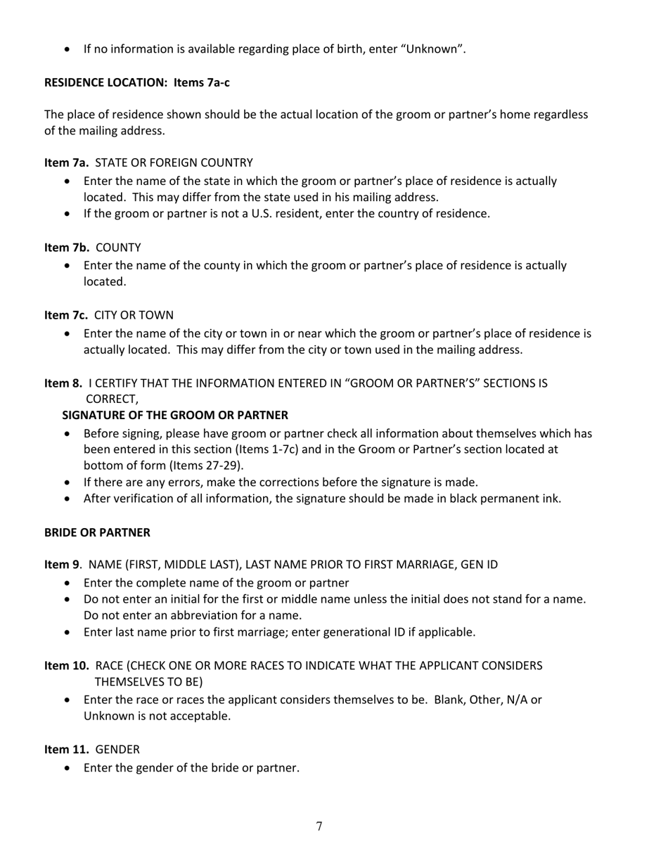 Form 595 Statistical Record of Marriage - Mississippi, Page 8