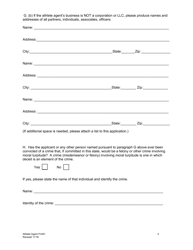 Application for Registration or Renewal of Athlete Agent - Mississippi, Page 4