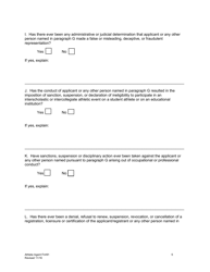 Application for Registration or Renewal of Athlete Agent - Mississippi, Page 5