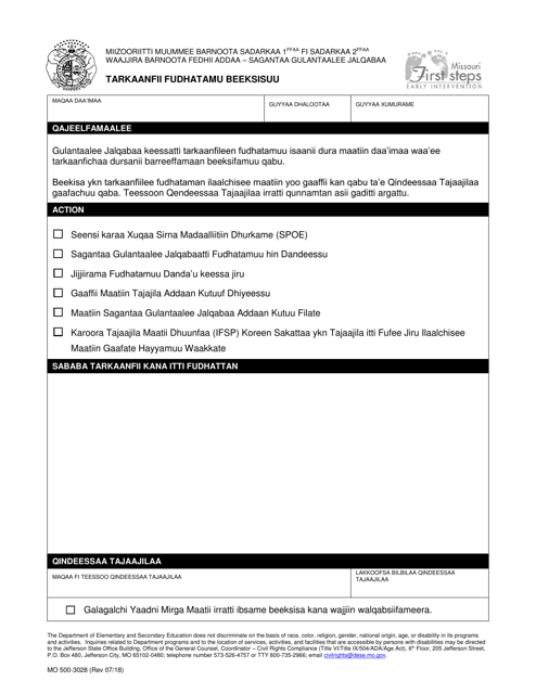 Form MO500-3028 Notice of Action - Missouri (Oromo)