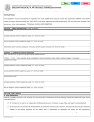 Form MO375-0584 Discount Medical Plan Organization Registration - Missouri, Page 2