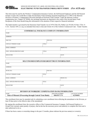 Document preview: Form WC-132 Electronic Fund Transfer Enrollment Form - Missouri