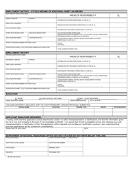 Form MO780-1091 Application for Reciprocity of a Water Treatment, Water Distribution, Wastewater or Concentrated Animal Feeding Operations (Cafo) Operator Certificate - Missouri, Page 2