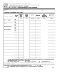 Document preview: Form MO780-2872 Antidegradation Review Summary Path a: Tier 2 - Non-degradation Mass Balance - Missouri