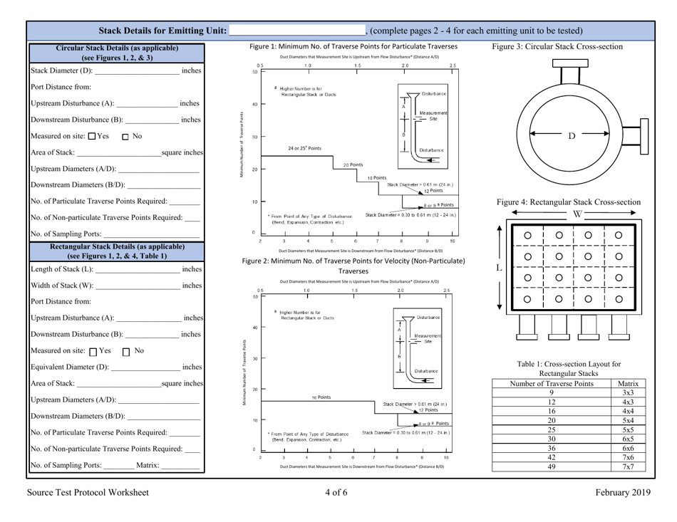 Source Test Protocol Worksheet - Montana, Page 4