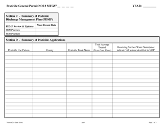 Form AR3 Pesticides Annual Report Form for Tier II Facilities - Montana, Page 2