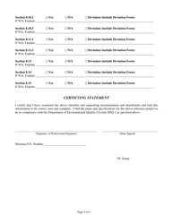 Water Main Extension and Replacement Certified Checklist - Montana, Page 6