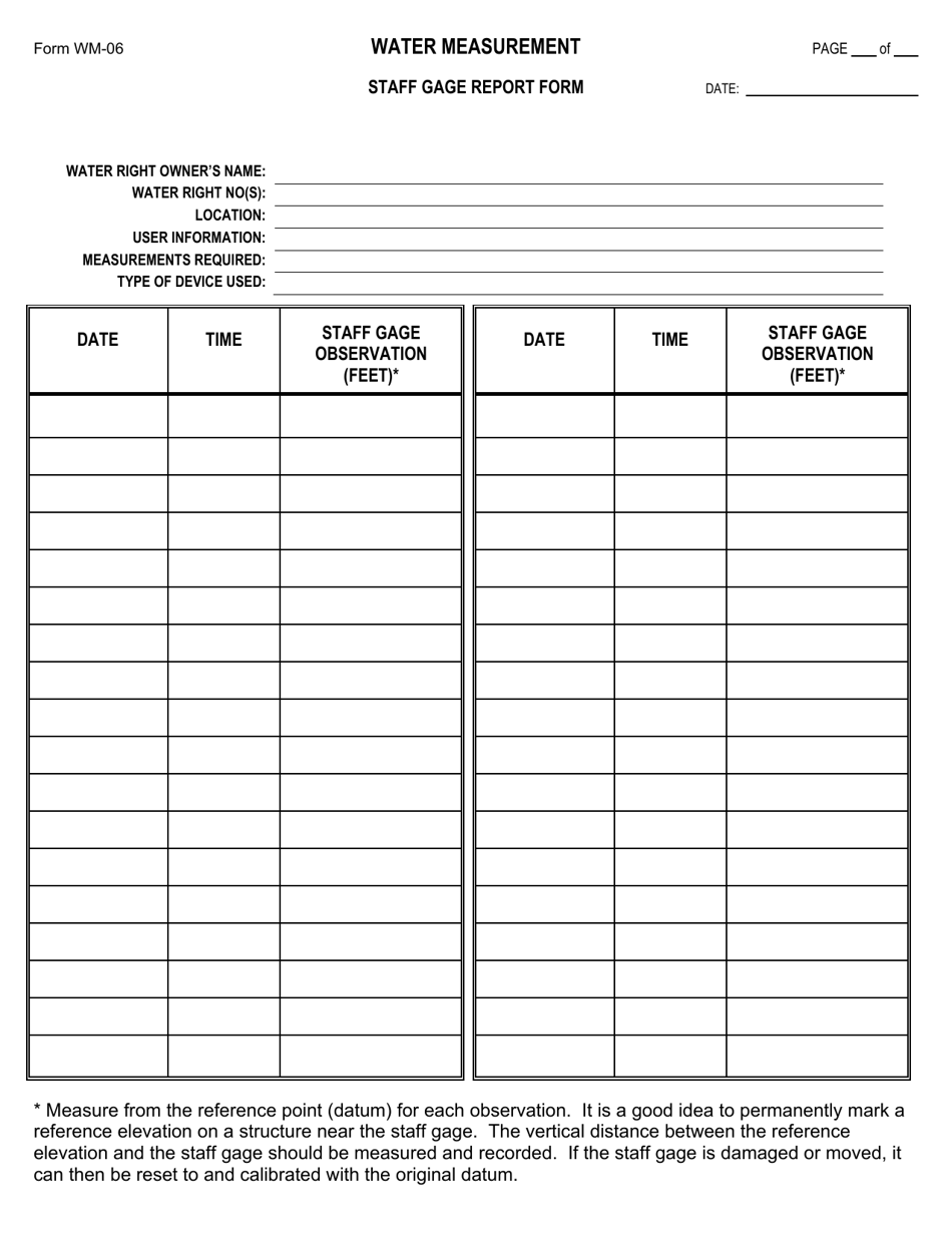 Form WM-06 - Fill Out, Sign Online and Download Fillable PDF, Montana ...