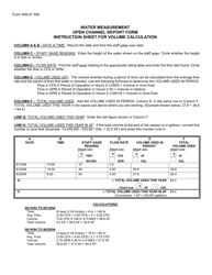 Form WM-07 Open Channel Report Form - Montana, Page 2