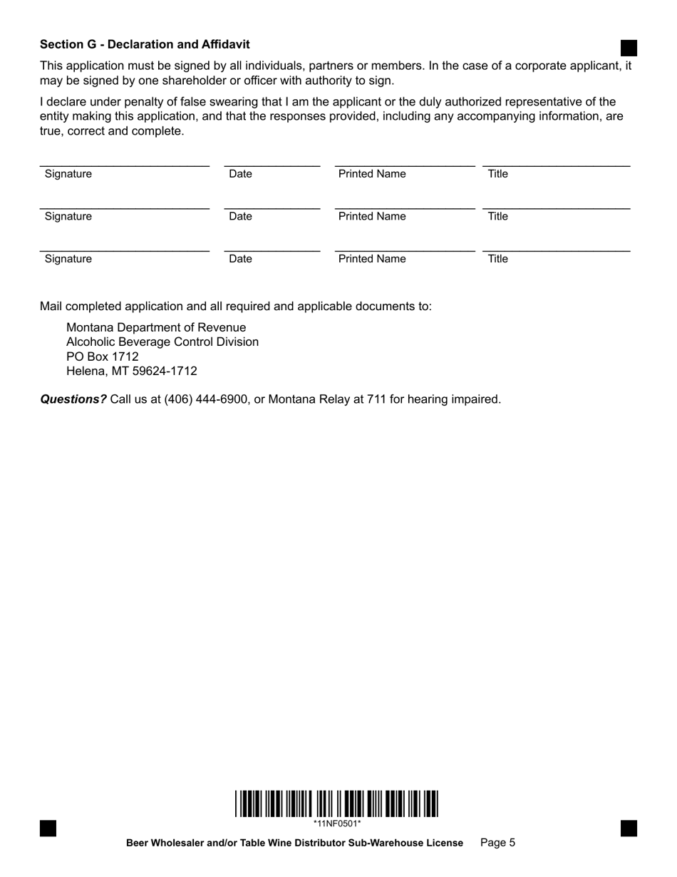 Form SUBAPP Download Fillable PDF or Fill Online Beer Wholesaler and/or