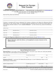 Montana Mvd Forms and Templates PDF. download Fill and print for free ...