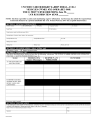 Form UCR-2 Unified Carrier Registration Form - Vehicles Owned and Operated for the 12 Month Period - Nebraska