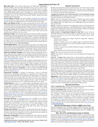 Form 10 Nebraska Net Taxable Sales and Use Tax Worksheets - Nebraska, Page 2