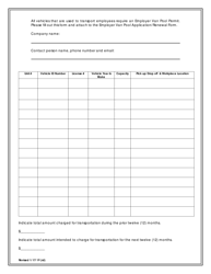 Employer Van Pool Application and Renewal Form - Nevada, Page 2