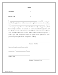 Employer Van Pool Application and Renewal Form - Nevada, Page 3