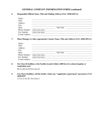 Class I or II Air Quality Operating Permit (Aqop) Application Form - Nevada, Page 4
