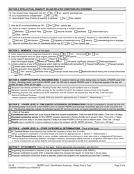 Form FA-18 Pre-admission Screening Resident Review (Pasrr) Level 1 Identification Screening - Nevada, Page 3