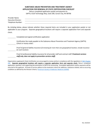 Document preview: Application for Renewal of State Certification Checklist - Nevada