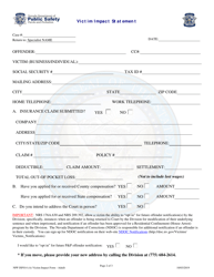 Form NPP JSF014 Victim Impact Form - Adult - Nevada, Page 2