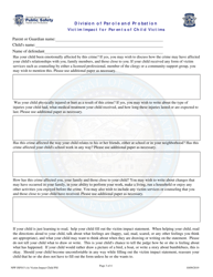 Form NPP JSF015 Victim Impact Form - Child - Nevada, Page 3