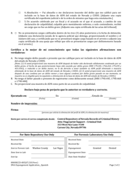 Formulario 0000RCCD-005 Aplicacion De Eliminacion De Adn - Nevada (Spanish), Page 2