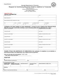 Form 5311LGS &quot;Request for Continuing Education Credit or Addition to Transcript&quot; - Nevada