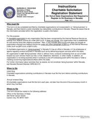 Charitable Solicitation Registration Statement (For Out-of-State Organizations Not Required to Register to Do Business in Nevada) - Nevada, Page 3