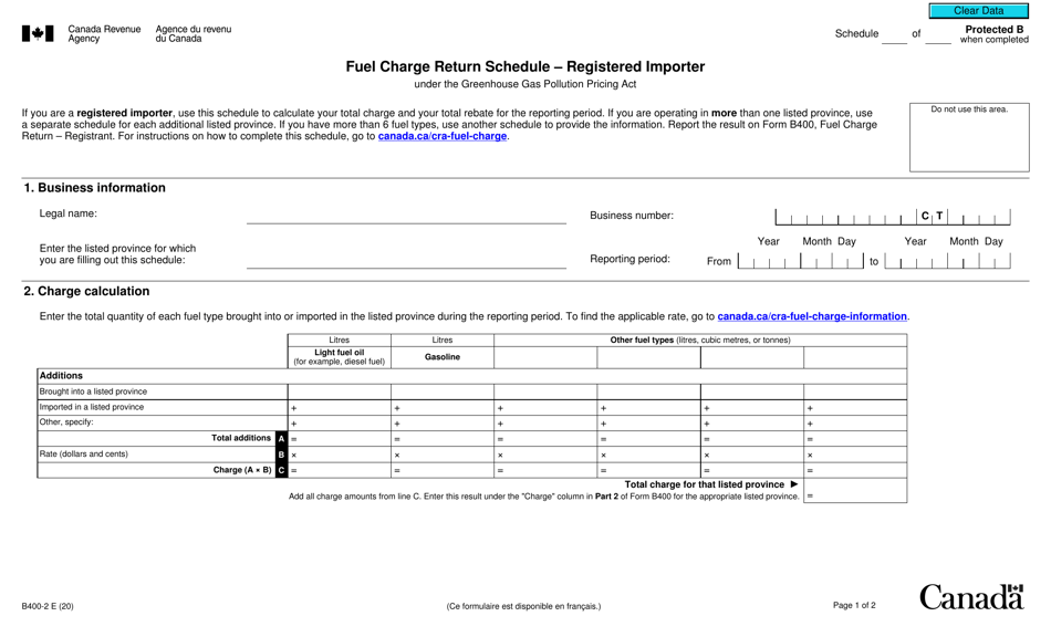Form B4002 Fill Out, Sign Online and Download Fillable PDF, Canada
