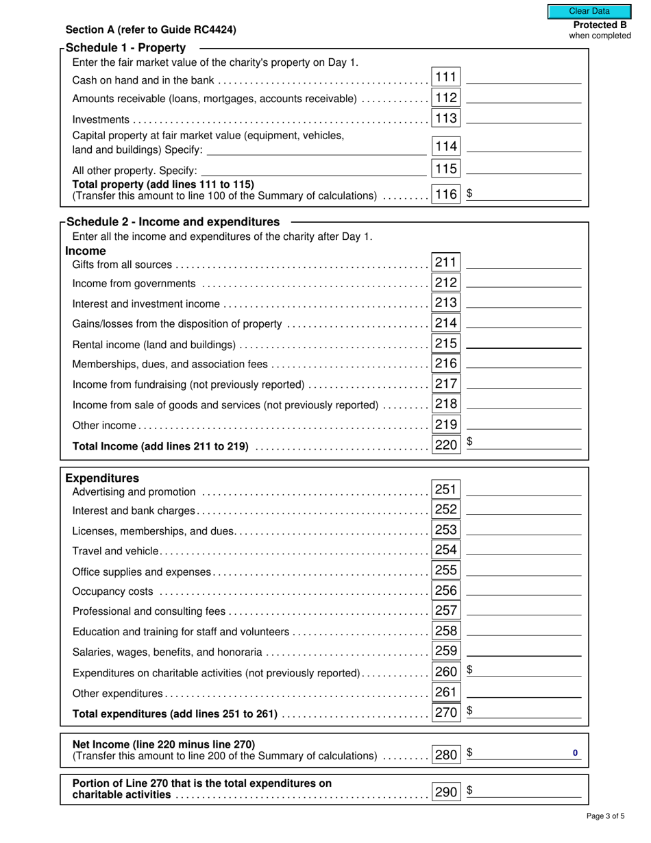 Form T2046 Tax Return Where Registration of a Charity Is Revoked - Canada, Page 3