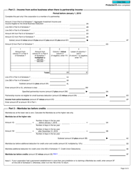 Form T2SCH383 Schedule 383 Manitoba Corporation Tax Calculation - Manitoba, Canada, Page 2