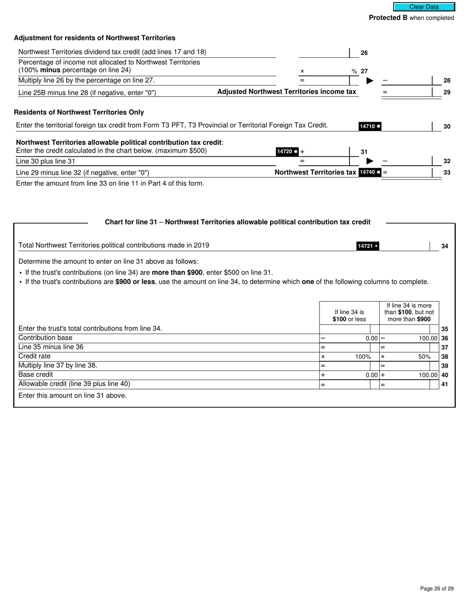 Form T3MJ T3 Provincial and Territorial Taxes for 2019 - Multiple Jurisdictions - Canada, Page 26