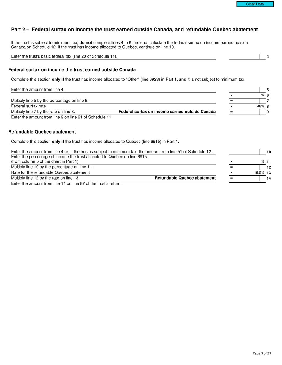 Form T3MJ T3 Provincial and Territorial Taxes for 2019 - Multiple Jurisdictions - Canada, Page 3