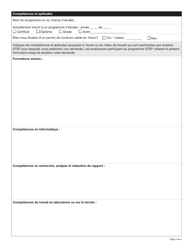 Forme YG6279 Programme De Formation Et D&#039;emploi Pour Etudiants (Step) - Demande D&#039;emploi Pour Etudiants - Yukon, Canada (French), Page 3