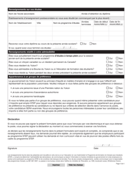 Forme YG6279 Programme De Formation Et D&#039;emploi Pour Etudiants (Step) - Demande D&#039;emploi Pour Etudiants - Yukon, Canada (French), Page 4