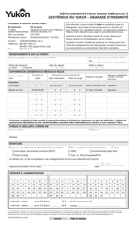 Document preview: Forme YG4840 Deplacements Pour Soins Medicaux a L'exterieur Du Yukon - Demande D'indemnite - Yukon, Canada (French)