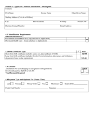 Change of Sex Designation Adult Application Form - Prince Edward Island, Canada, Page 5